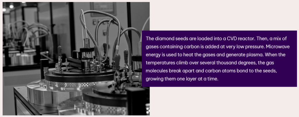 CVD reactor chamber with microwave plasma diamond growth apparatus and gas delivery system